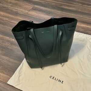 ❌SOLD❌ Celine Small Cabas Phantom Tote Bag Amazone Green Soft Grained Calfskin